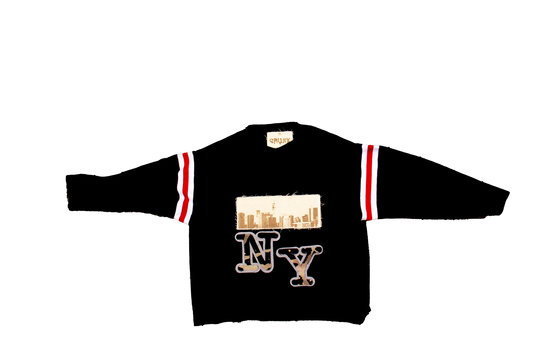 Skyline Red-stripe Crewneck